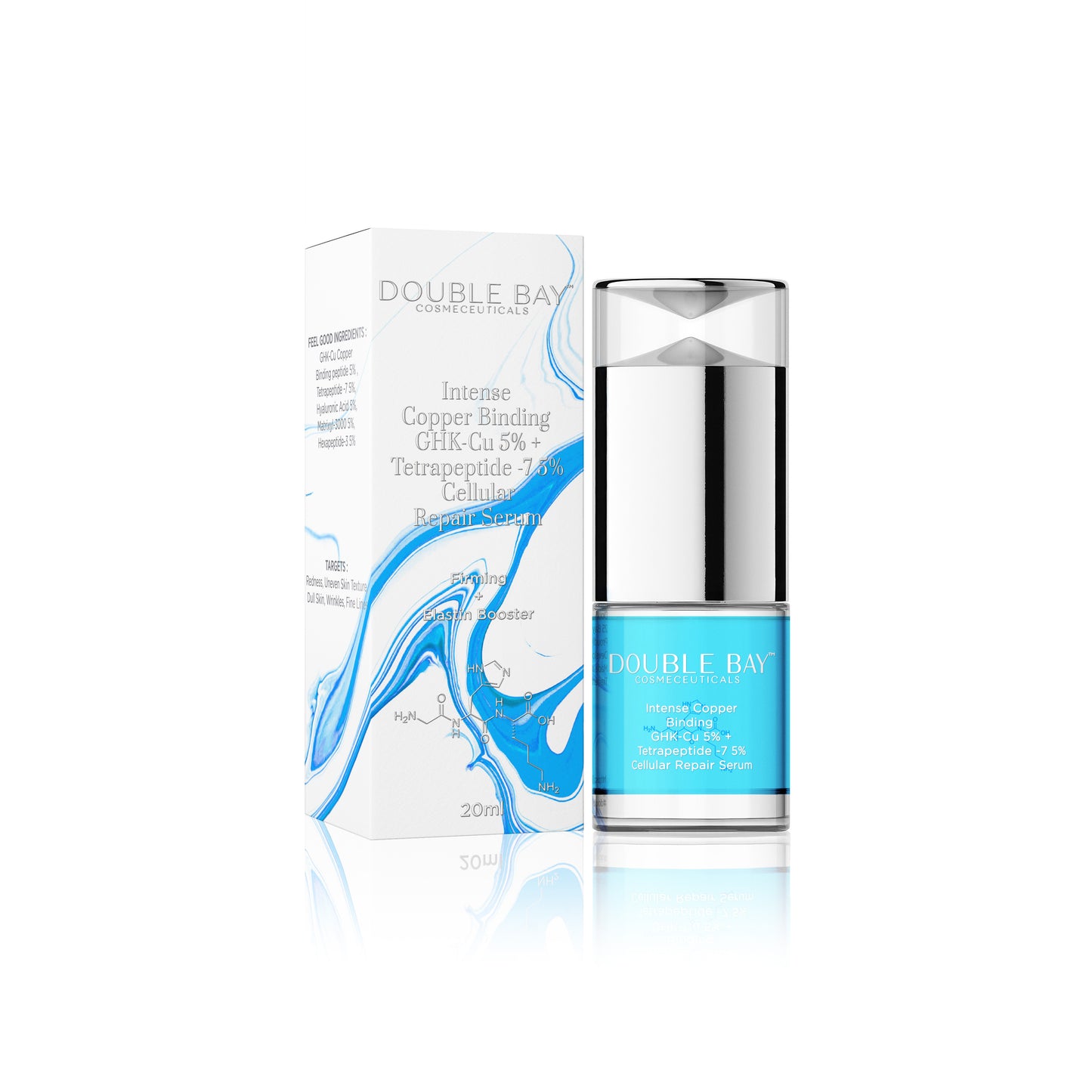 Intense Copper Binding GHK-Cu 5% + Tetrapeptide-7 5%  Cellular Repair Serum